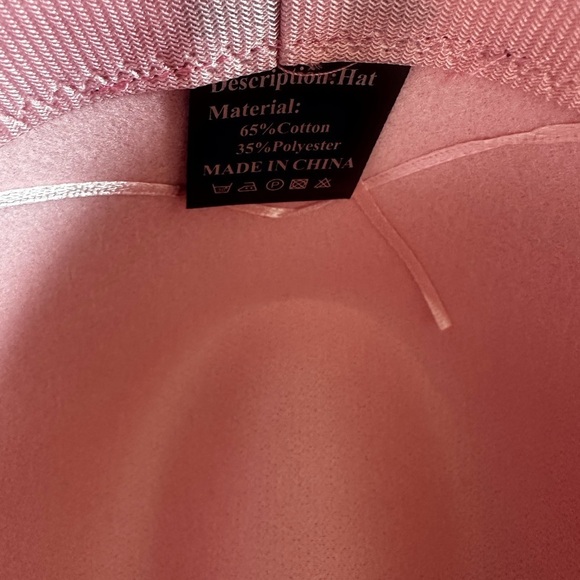 NWOT PINK FELT HAT. OS - Picture 3 of 4